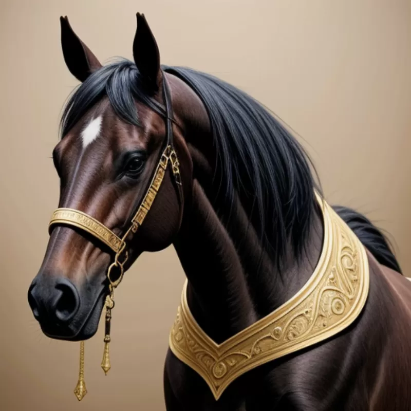 Mặt dây chuyền hình ngựa bằng vàng