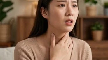 Bàn tay chạm nhẹ lên vùng cổ trống rỗng khi tự hỏi mất dây chuyền là điềm gì về tài chính