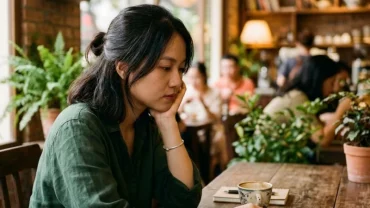 Cận cảnh cô gái trầm ngâm thắc mắc mất nhẫn đôi là điềm gì khi nhìn chiếc nhẫn còn lại trên bàn
