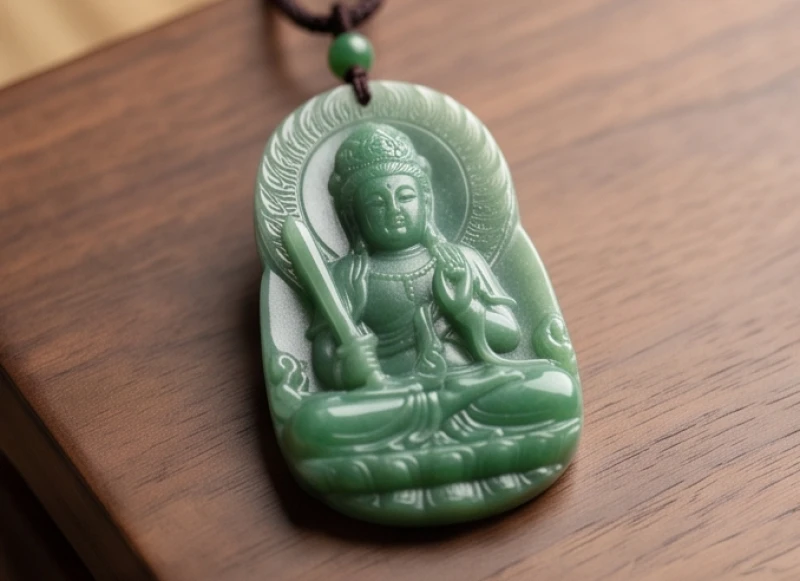 Phật bản mệnh tuổi Sửu: Chọn chuẩn nạp âm và nghi thức tẩy uế 1 Mặt đá chạm khắc tinh xảo hình Hư Không Tạng Bồ Tát với vầng hào quang rực rỡ