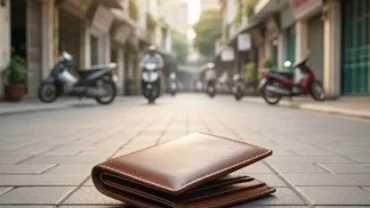 Người hoang mang khi đánh rơi ví da trên đường và tìm hiểu mất ví tiền là điềm gì