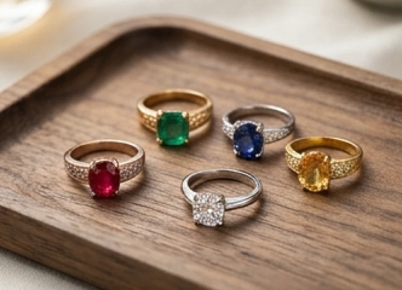 Bảng màu đá quý đính nhẫn phong thủy tương sinh tương hợp với năm mệnh ngũ hành của người tuổi Dậu