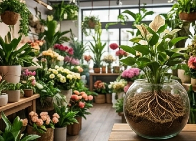 Cửa hàng hoa tươi rực rỡ nhưng mang hành Mộc gây xung khắc tài lộc cho chủ nhân mệnh Thổ