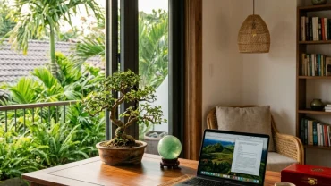 Không gian làm việc với cách phối màu và bày trí hợp phong thủy cho người tuổi mậu ngọ nhằm tối ưu vượng khí