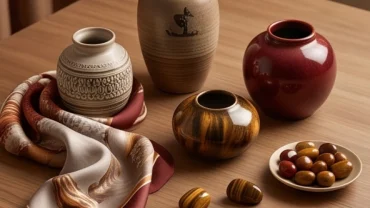 Bảng màu phong thủy giải đáp mậu thân 1968 hợp màu gì thông qua các vật phẩm tông đỏ và nâu đất