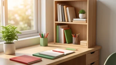Góc học tập phong thủy với màu sắc tương sinh giúp học sinh Mậu Tý 2008 mệnh gì dễ dàng tập trung