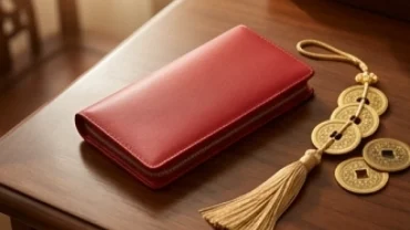 Chiếc ví da cao cấp màu đỏ may mắn giúp chọn đúng màu ví hợp tuổi tý kích hoạt vượng khí tài lộc