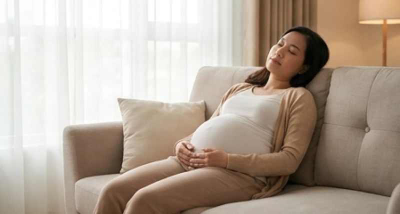 Mơ Thấy Mình Có Con Gái: Giải Mã Điềm Báo Gia Đạo & Bộ Số May Mắn 4 Thai phụ nghỉ ngơi thư giãn trên ghế sofa để giảm bớt căng thẳng và lo âu