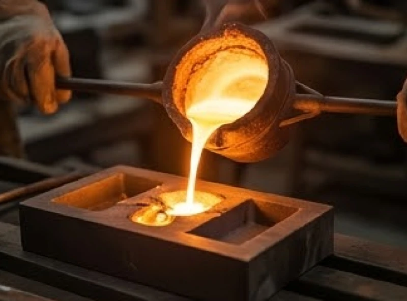 Sơn Đầu Hỏa là gì: Luận nạp âm, con số may mắn và hướng hợp 8 Dòng kim loại nóng chảy lấp lánh được rót vào khuôn đúc trong lò rèn truyền thống