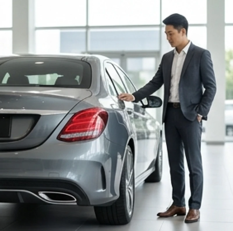 Biển số xe hợp tuổi Thìn: Cách tính nút và quy tắc hóa giải 1 Người chủ xe đang đứng cạnh chiếc ô tô mới mua với vẻ mặt hài lòng khi chọn được biển số đẹp