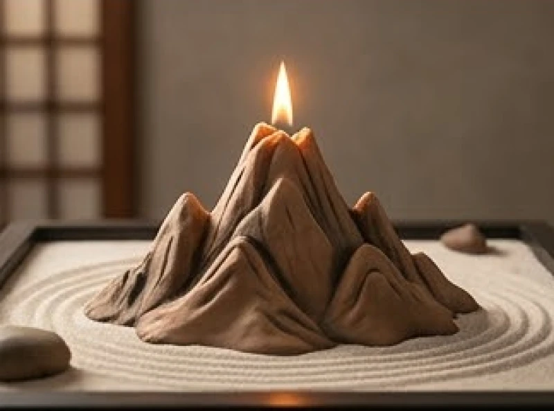 Ngọn lửa ấm áp rực sáng trên đỉnh núi tượng trưng cho mệnh Sơn Đầu Hỏa của tuổi Ất Hợi