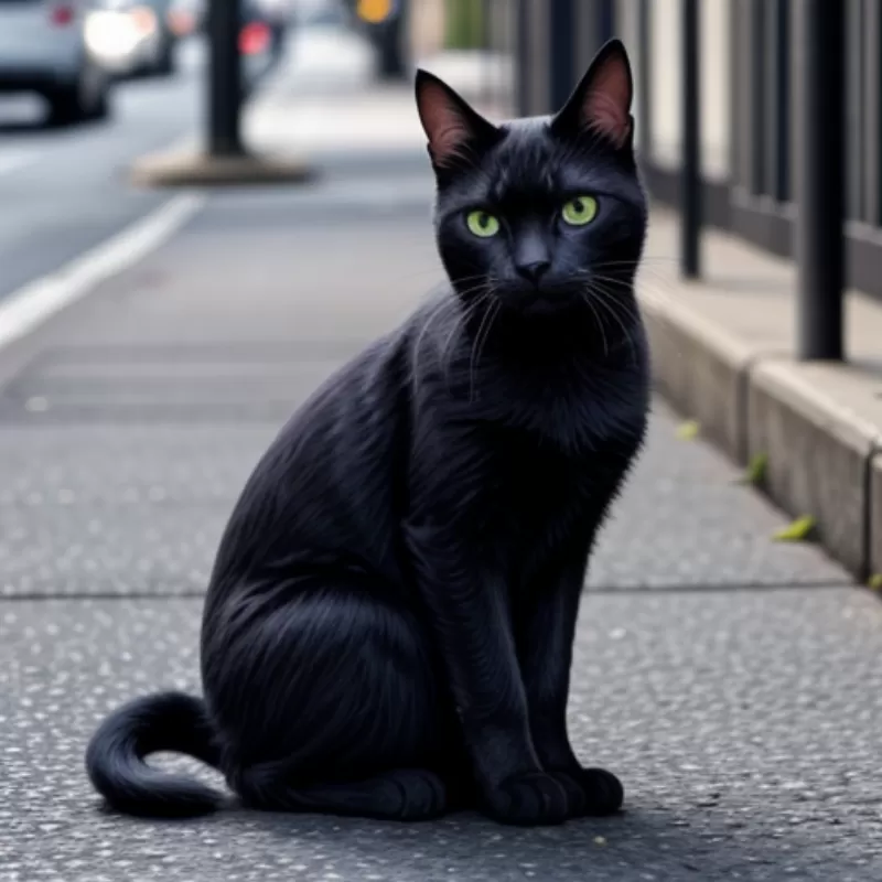 Mèo đen mắt xanh