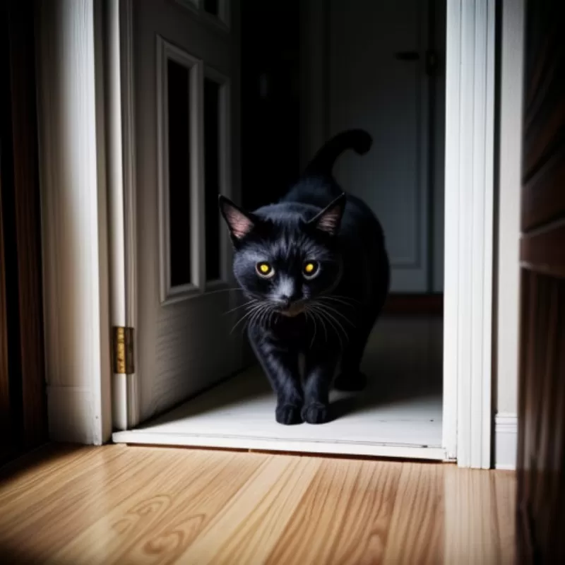 Mèo đen vào nhà