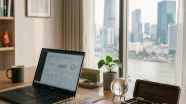 Góc làm việc hiện đại ứng dụng mẹo phong thủy giúp tuổi Dần thăng tiến trong sự nghiệp