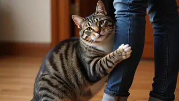 Mèo vào nhà quấn quýt