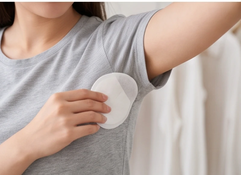 Sử dụng miếng dán thấm mồ hôi chuyên dụng lót mặt trong áo để giữ vùng nách luôn khô thoáng