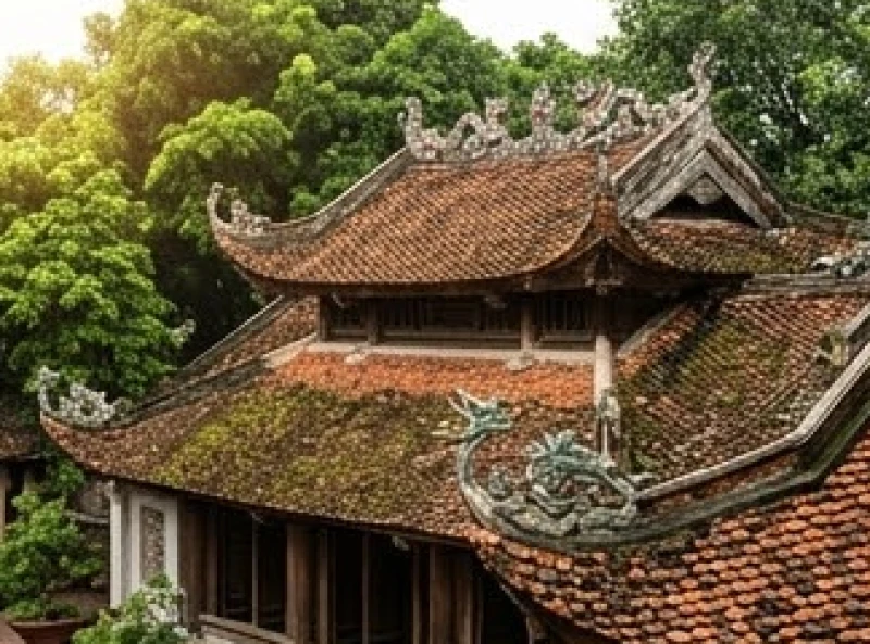 Văn khấn miếu Ngũ Hành: Bài cúng chuẩn và sắm lễ ngũ sắc 8 Quần thể kiến trúc cổ kính với mái ngói rêu phong của miếu Bà Ngũ Hành tại khu vực Nam Bộ