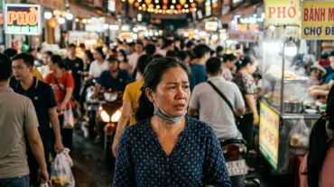 Hình ảnh minh họa ý nghĩa tâm lý và điềm báo khi cha mẹ nằm mơ bị lạc mất con giữa đám đông