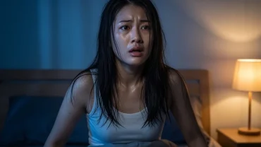 Người phụ nữ trằn trọc thức giấc giữa đêm mồ hôi đầm đìa sau khi mơ bị ma nhập