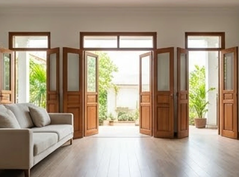 Con cò bay vào nhà là điềm gì: Phân biệt loài & cách hóa giải 9 Các cánh cửa chính và cửa sổ trong nhà được mở toang để đón ánh sáng tự nhiên