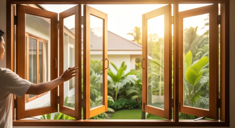Mơ thấy nhà mới là điềm gì: Giải mã theo giới tính và ngũ hành 8 Khung cửa sổ bằng gỗ được mở toang vào buổi sáng để đón nhận những tia nắng rực rỡ và luồng sinh khí tươi mới
