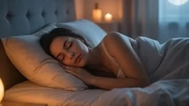 Người phụ nữ đang chìm vào giấc ngủ sâu với biểu cảm thư giãn, giải mã việc mơ cùng một giấc mơ nhiều lần có ý nghĩa gì