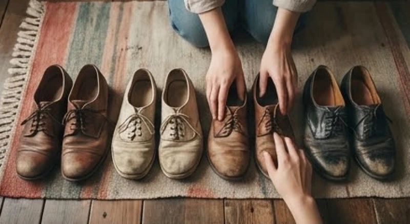 Mơ thấy nhiều giày dép: Điềm báo lựa chọn & góc nhìn tâm lý 4 Nhiều đôi giày cũ sờn rách được bày ra để đi thử thể hiện sự do dự trước những ngã rẽ