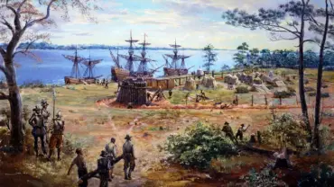 Mô hình pháo đài đầu tiên tại Jamestown năm 1607