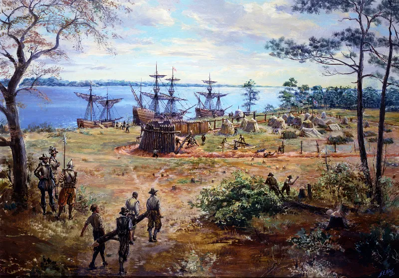 Mô hình pháo đài đầu tiên tại Jamestown năm 1607