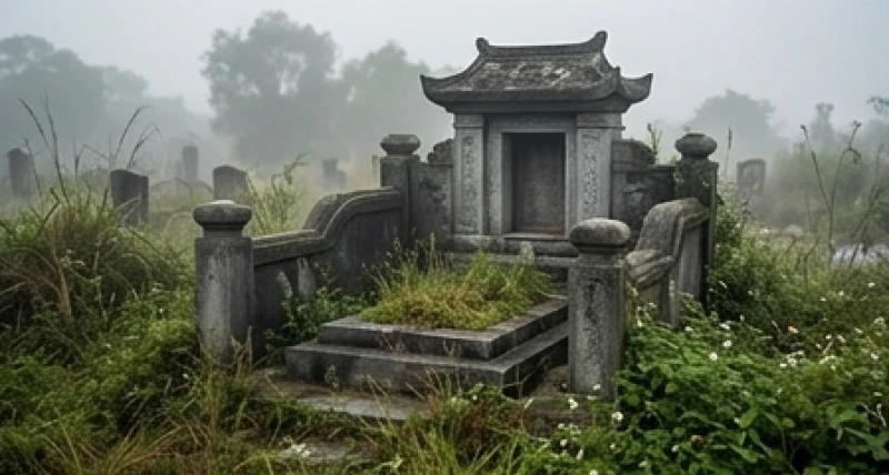 Mơ thấy bộ xương người: Ý nghĩa điềm báo và cách hóa giải 6 Ngôi mộ đá truyền thống bị bao phủ bởi rêu phong và cỏ dại giữa khu nghĩa trang tĩnh lặng