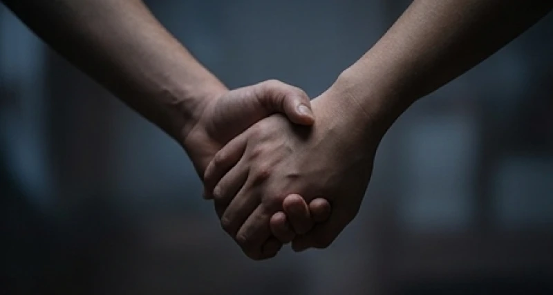 Mơ thấy tai nạn chết người: Điềm báo, con số và cách trấn an 2 Đôi bàn tay nắm chặt vào nhau dưới ánh sáng yếu ớt, thể hiện sự hàn gắn sau khi bạn nằm mơ thấy tai nạn chết người
