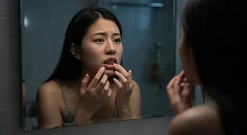 Mơ thấy rụng răng chảy máu: Giải mã điềm báo và bộ số may mắn 3 Người phụ nữ lo lắng nhìn vào gương soi gương mặt và nụ cười của chính mình trong đêm