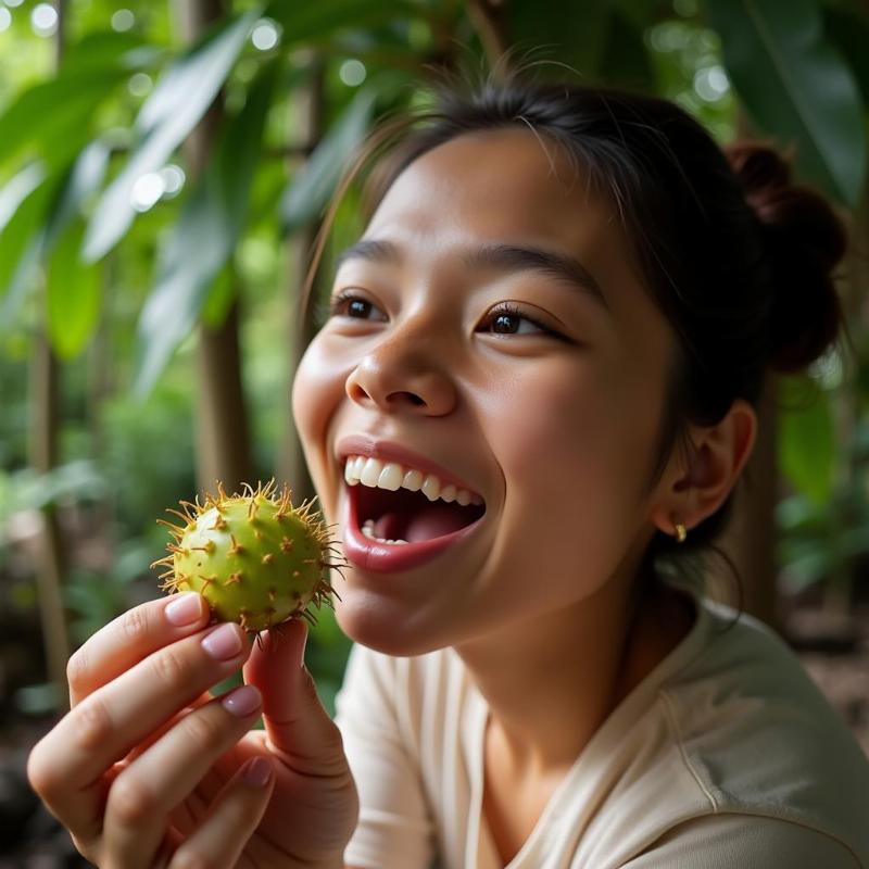 Mơ thấy ăn chôm chôm xanh ngọt ngào