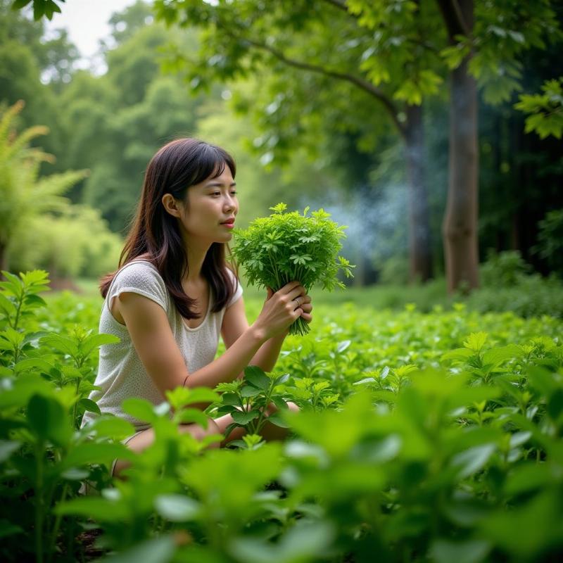 Mơ thấy ăn rau răm trong vườn