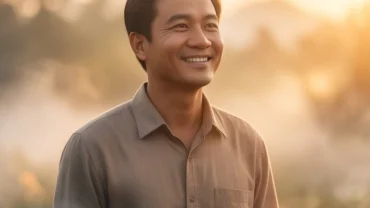 Người anh trai mỉm cười thanh thản khi mơ thấy anh trai đã mất hiện về, mang lại sự che chở và bình an cho gia đạo
