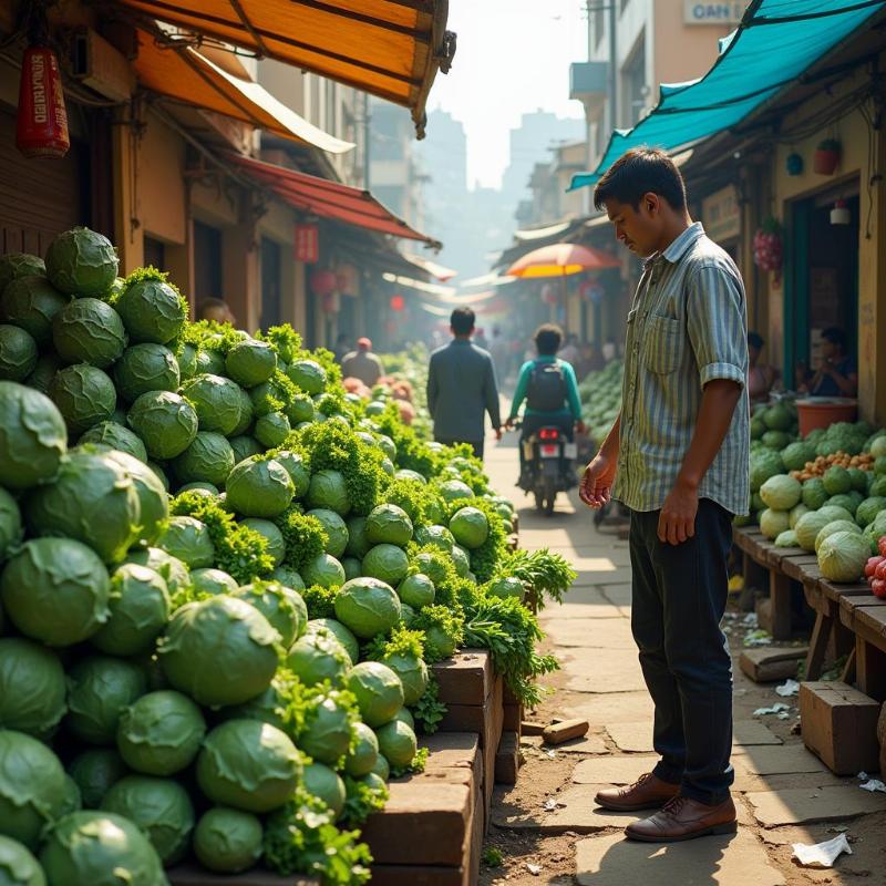 Mơ thấy bán cải thảo tươi tốt