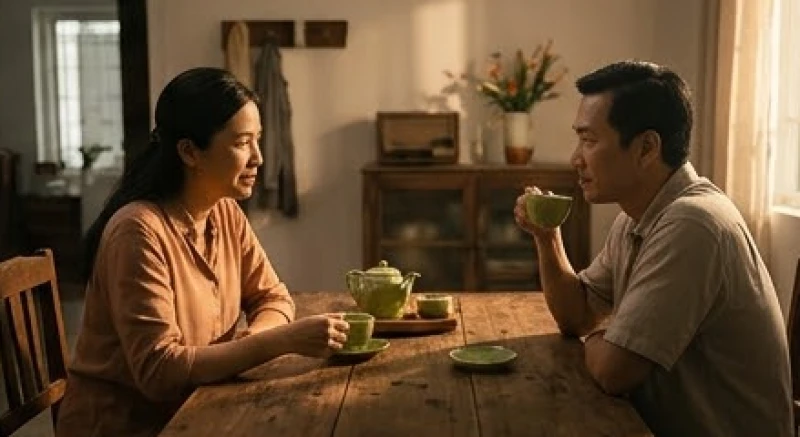 Khung cảnh ấm cúng khi đón người bạn cũ lâu ngày không gặp đến thăm nhà trong giấc mộng