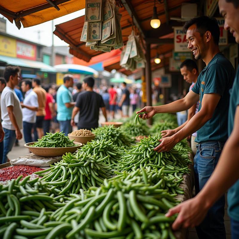 Mơ thấy bán đậu đũa tươi tốt