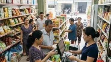 Cảnh tượng mơ thấy bán hàng đông khách với người mua tấp nập tại cửa hàng