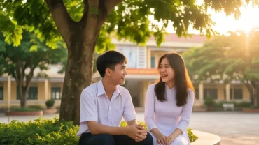 Cảm xúc bồi hồi và vui sướng khi mơ thấy bạn học cấp 3 cùng tụ họp dưới mái trường xưa.