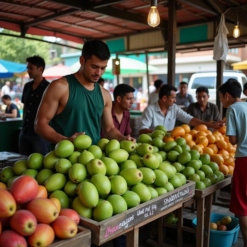 Mơ thấy bán xoài xanh