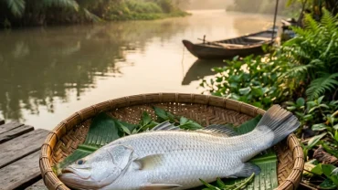 Hình ảnh minh họa điềm báo tài lộc và dòng tiền từ giấc mơ thấy bắt cá trắng theo phong thủy Á Đông