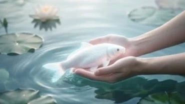 Khoảnh khắc mơ thấy bắt cá trắng lớn dưới làn nước trong vắt mang đến điềm báo tài lộc