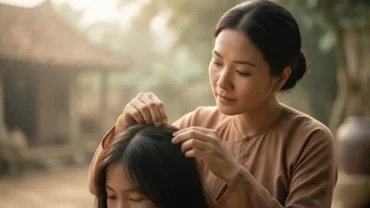 Cảnh tượng người phụ nữ nhẹ nhàng vạch tóc khi bạn mơ thấy bắt chấy cho người khác