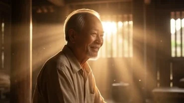 Bóng dáng người cha mỉm cười hiền từ trong không gian nhà ngập tràn ánh sáng tĩnh lặng khi mơ thấy bố đã mất hiện về