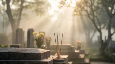 Bối cảnh thanh bình của ngôi mộ gia tiên giúp giải mã ý nghĩa khi mơ thấy bốc mộ người thân
