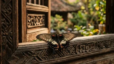 Hình ảnh nghệ thuật tái hiện điềm báo khi mơ thấy bướm trong không gian văn hóa tâm linh của người Việt