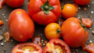 Mơ thấy cà chua dập nát trên mặt đất