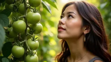 Mơ thấy cà chua xanh trên cây