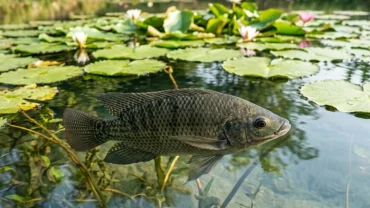 Hình ảnh cá rô phi khỏe mạnh bơi lội dưới làn nước trong vắt mang điềm lành khi nằm mơ thấy cá rô phi tài lộc